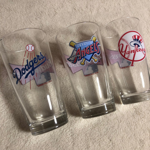 【未使用・非売品・レア】バドワイザー　budweiser メジャーリーグ　MLB　ビアグラス