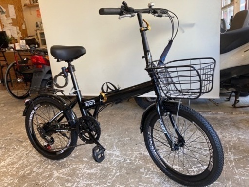 【未使用車】7段変速　20インチ折りたたみ自転車　ブラック