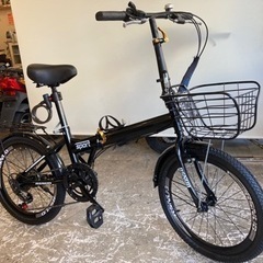 【未使用車】7段変速　20インチ折りたたみ自転車　黒