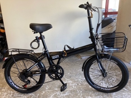 【未使用車】7段変速　20インチ折りたたみ自転車　黒