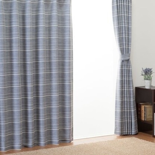 カーテン ニトリ 遮光1級・遮熱・防炎 ネイビー 美品