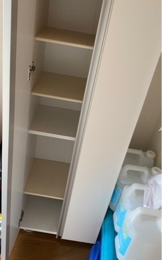 【決まりましたH様】鏡付き靴箱　細長い靴箱棚