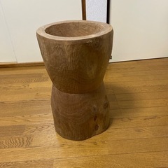 臼と杵　うさぎの餅つきの画像