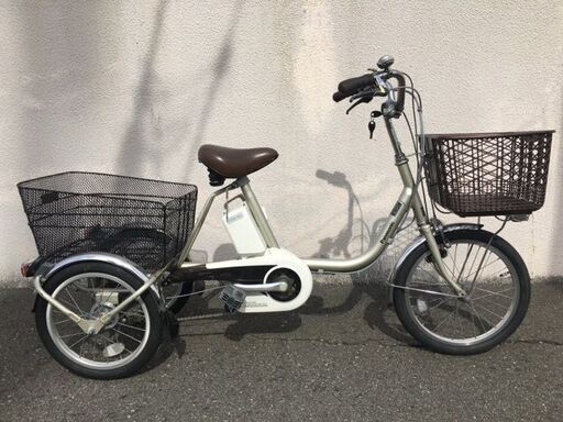 地域限定送料無料　パナソニック　ビビライフ　16AH　三輪車　新基準　チタンシルバー　パスワゴン　アシスタワゴン　神戸市　電動自転車