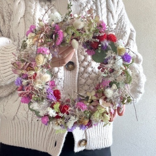 花々のナチュラルリースt
