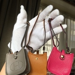 ハンドメイド 超繊革PU素材H超ミニエブリンバッグチャーム の画像