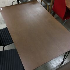 J948 ニトリ ダイニングテーブルセット Nクーボ 120 ブラック 1200×750×700 椅子2脚付き クリーニング済みの画像