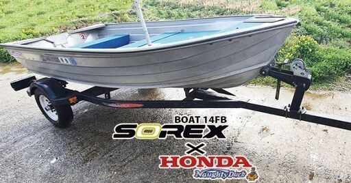 SOREX スポーツパルボートトレーラー/HONDAノーティダックアルミボート/バスボート・淡水使用・ブラックエディション・ビルジ・デッキ加工