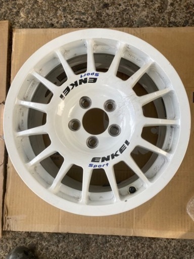 ②激レア中古品！ENKEI sport エンケイ スポーツ　100-5h 15インチ7J+50 2個セット インプレッサ レガシー