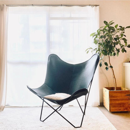 CUERO バタフライチェア bkfチェア トナカイ皮付き 北欧 カールハンセン