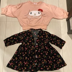 女の子向け　上下洋服４着の画像