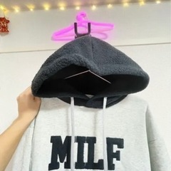 新品レディースパーカー(グレー)の画像