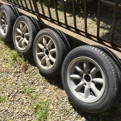 ワタナベホイール13インチ　4H 114.3 タイヤ付