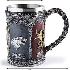 新品工芸品 スケルトン ゲーム・オブ・スローンズ 大きなマグカップ ビールのジョの画像
