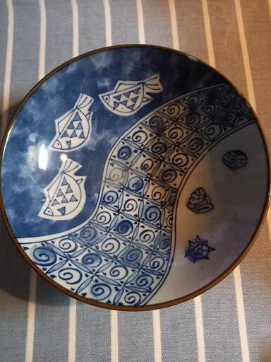 今月中半額やちむん️魚絵柄の焼き物お皿