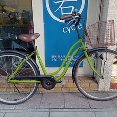 【整備済自転車】26インチ　変速なし　リヤタイヤ、ベル新品❗️若...