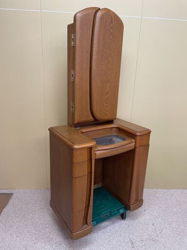 【R-82】 フランスミラー 良質 楢材 三面鏡 ドレッサー 鏡台 高級家具 France Mirror