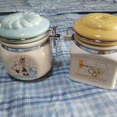 《取引中》保存ポット二個★引き出し★tweety＆sylvesterの画像