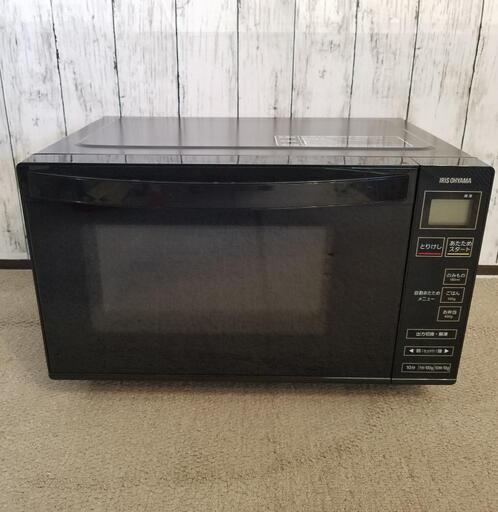 【極上品】電子レンジ 18L 縦開き扉 フラットテーブル ブラック IMB-FV1801