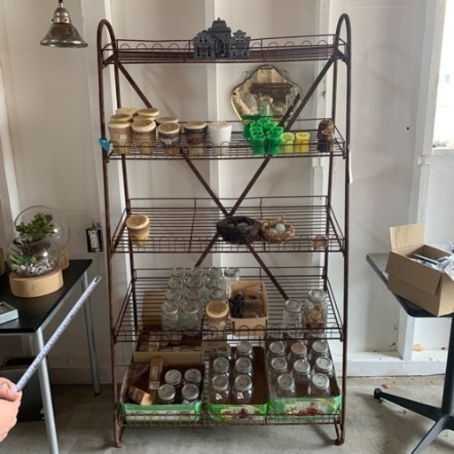 錆加工シェルフ　棚　スチール棚