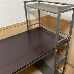 山善　ラック付きデスク　学習机　ワーキングデスク