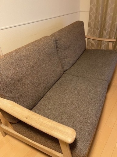 ３人掛けソファー　☆替え用カバー有☆ 