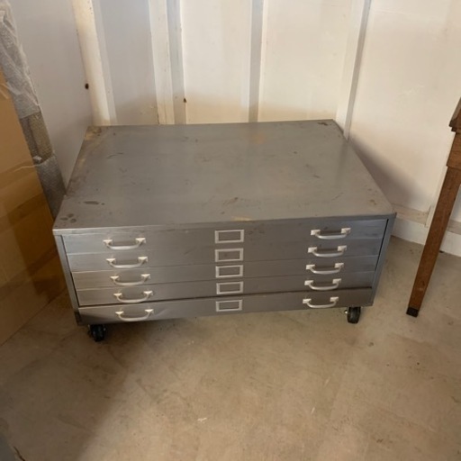 アンティーク　アート用棚　スチール棚