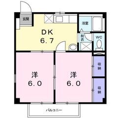 仲介手数料割引中💖高崎線「吹上」駅徒歩13分🌟最上階・2ＤＫ🎵管理番号「134222」  - 鴻巣市