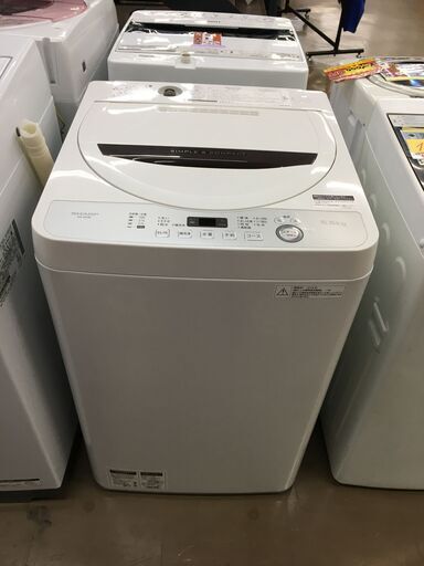 シャープ　洗濯機 ES-GE5B　中古品 5.5kg 2018年