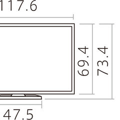 50インチテレビ（三菱電機）＋テレビ台のセットの画像