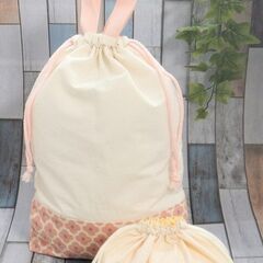 巾着袋と体操着袋の２枚セットです　※値下げ商品