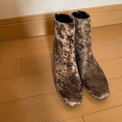 MURUA ベロアショートブーツ