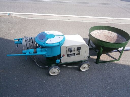 ☆中古品 モルタルポンプ 川機械工業 トーケン KR-100型 100V ホッパー 希望の方にはホースも付けます！！☆