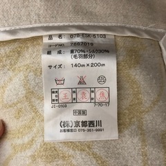 薄手の毛布の画像