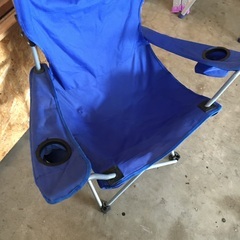 お値下げしました♪ サンシェード　チェア　ドリンクホルダー付き　キャンプ　アウトドアの画像