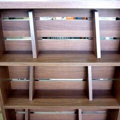 ☆本棚 ブックシェルフ 幅600mm 奥行180mm 高さ1210mm ブラウン 仕切り板可動 棚の高さ220mm　書棚 マガジンラック こげ茶 札幌 北20条店の画像