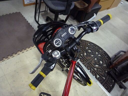 子供用 自転車 22インチ マウンテンバイク ブリヂストン CFJr クロスファイアジュニア 赤×黒系 7段切替え 中古 札幌市東区 