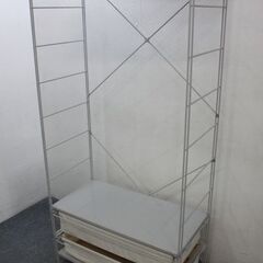 無印良品 ユニットシェルフ 幅86 帆布バスケット ハンガー グ...