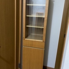 ✨大人気✨無印良品✨タモ材使用✨食器棚 カップボード スリムラック