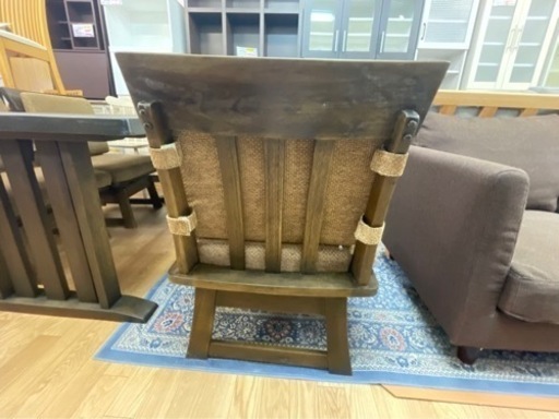 リサイクルサービス八光 田上店 配達・設置OK】ダークブラウン 4人掛け