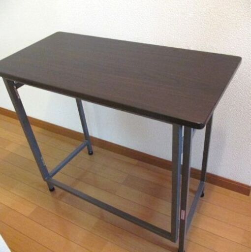 YAMAZEN　折りたたみデスク　テーブル　80X40ｃｍ　ダークブラウン