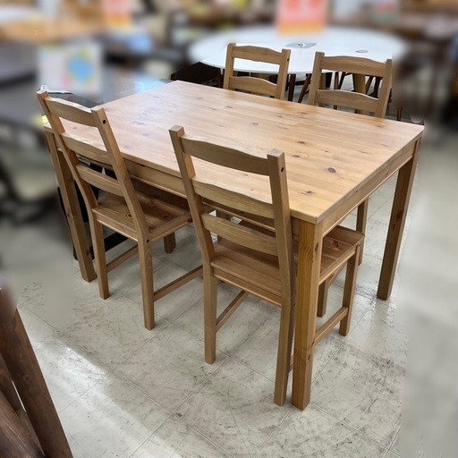 【千葉県流山市引取限定】IKEA ヨックモック　テーブル&チェア4脚セット 千葉県流山市引取限定】IKEA ヨックモック テーブル&チェア4脚セット