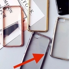 新品未使用　c.u.l　 バンパー風背面クリアメタリックiPhoneケース　iPhoneXR シルバーの画像