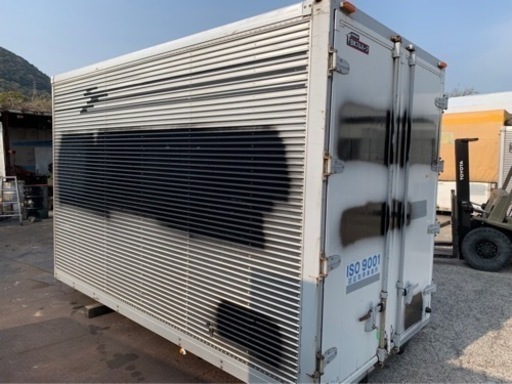 No.598 アルミバン 2ｔ 車  アルミ 箱 バイク 倉庫 トラック コンテナ 米 保管庫 物置 DIY