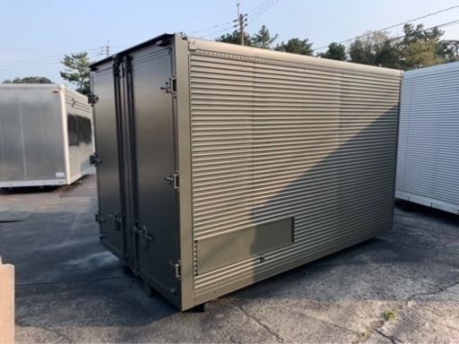 No.599 アルミバン 2ｔ 車  アルミ 箱 バイク 倉庫 トラック コンテナ 米 保管庫 物置 DIY