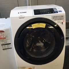 ☆中古 激安！！￥45,000！！HITACHI　日立　10kg洗濯機　家電　2017年製　BD-SG100AL型　幅63cmｘ奥行72cmｘ高さ105cm　【BD048】