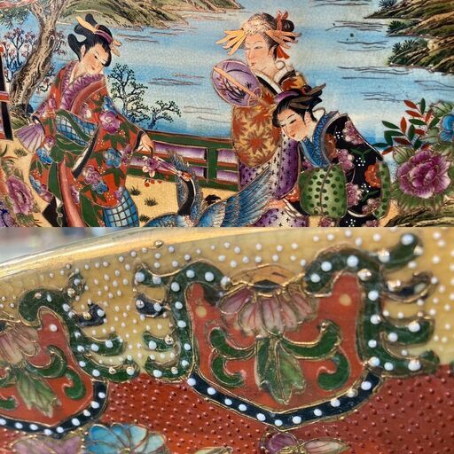 金彩 飾り大皿 直径63cm 飾り皿 現状品 有田焼？ 九谷焼？ 古伊万里風