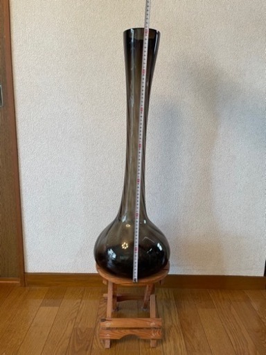 高さ71cm  透けてるブラック　花瓶
