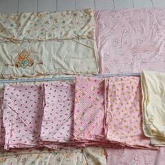 値下げ★ベビー布団と布団カバー★まとめて★中古★生地としても