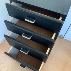 木製チェスト　黒の画像